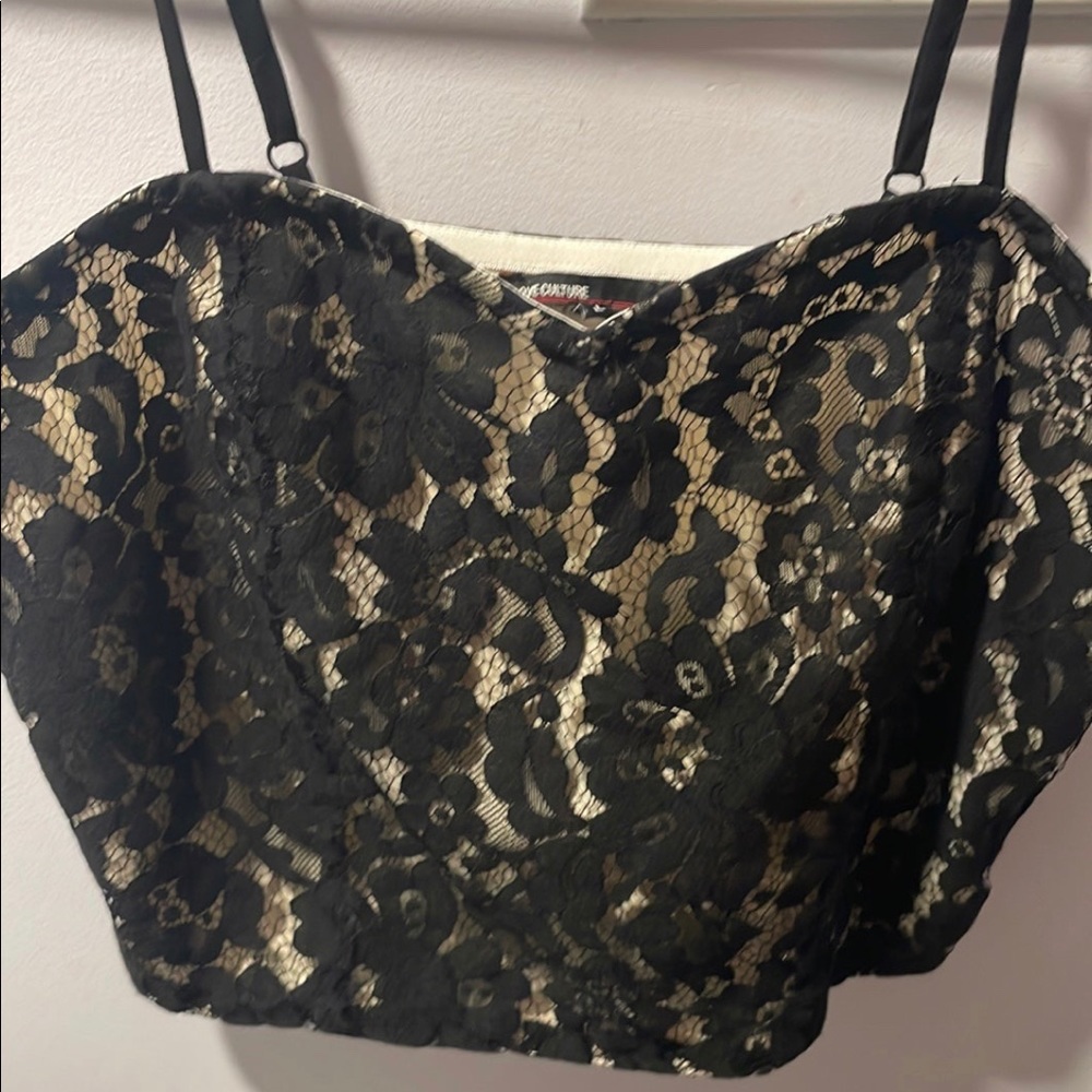 Black lace corset